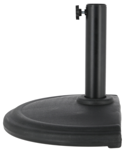 Aurinkovarjon jalka puolikkaalle aurinkovarjolle musta, 10 kg