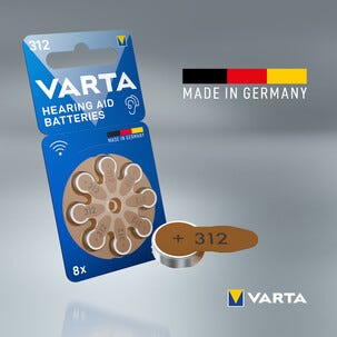 Varta HAB 312 hörapparatsbatteri 1,4 V, 8-pack