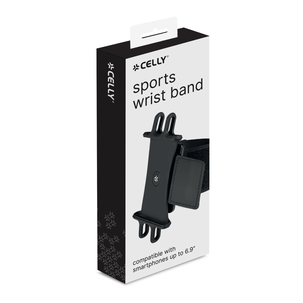 Celly WristBSportBK Mobiilipidike juoksemiseen, musta