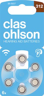 Kuulokojeen paristo 312, 6 kpl