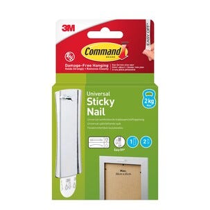 Command Sticky Nail selvheftende bildekrok, 2,2 kg