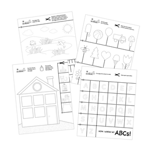 Fiskars Cut & Learn barnesaks (plastblad) med bok, fra 2 år