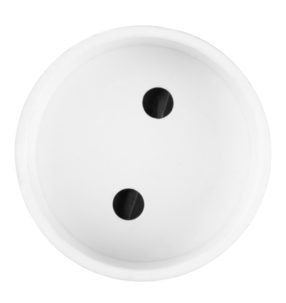 Skjøteledning med jord, hvit