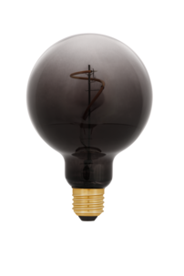 Savunvärinen lamppu LED E27 Smokey, musta, 95 mm