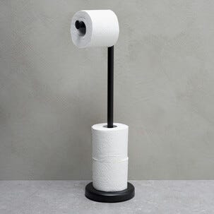 Gulvstående toalettrullholder, rustfritt stål