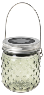 Liten ljuslykta solcell glas hängande, 8 cm