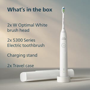 Philips Sonicare 5300 Duo Sähköhammasharja musta, valkoinen 2 kpl