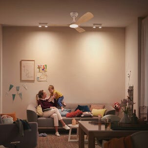 Philips Olas takfläkt med dimbar LED-lampa 28+24 W