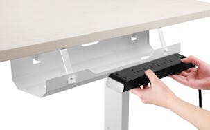 Deltaco Delo-0209s kabelkanal skrivbord, vit