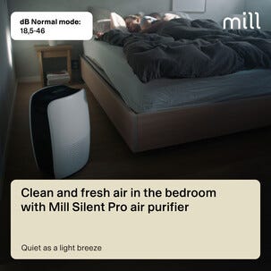 Mill Silent Pro smart luftrenser med True HEPA13-filter, 115 m2
