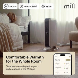 Mill Gentle Air Smart WiFi element oljefyllt, 2000 W