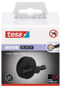 Tesa Moon Black dubbel badrockskrok självhäftande, svart