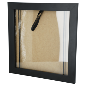 Svart ramme for vinylplater kvadratisk 32 x 32 cm