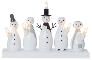 Adventsstake snømenn, hvit, Star Trading