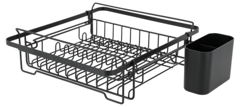 Diskställ metall, utdragbart 32,6-50,9 cm, svart