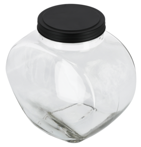 Stor glasburk med skruvlock, lutande, 3,8 l