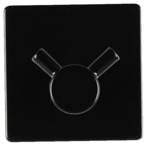 Enkel selvheftende baderomskrok med 2 pigger, svart