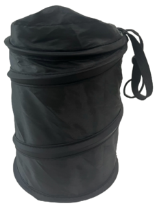 Pieni roskakori autoon, kokoontaitettava, musta, 15 x 20 cm