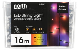 Lyslenke med farger og effekter LED 16 meter Northlight