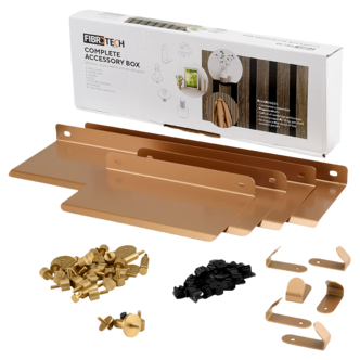 Fibrotech hyllor och krokar till akustikpanel, 66 delar