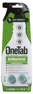 OneTab rengjøringsmiddel antibakteriell, 2-pakning