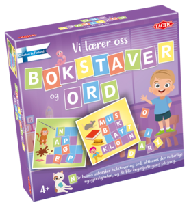 Brettspill: Vi lærer oss bokstaver og ord, Tactic, 4+