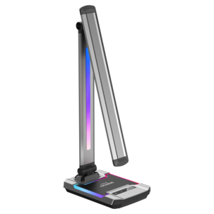 Exibel RGB skrivbordslampa med trådlös laddare, dimbar