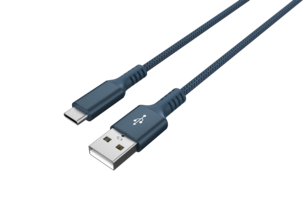 Stoffkledd USB C kabel 1,5m USB-A til USB-C Clas Ohlson
