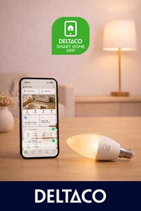 Deltaco Smart LED-lamppu E14 4,5 W himmennettävä, SH-LE14CCTC
