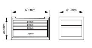Bahco Ylälaatikko E72, 4 laatikkoa