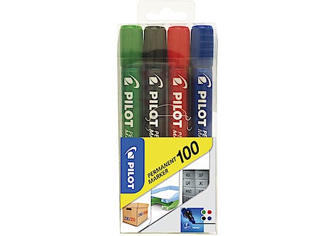 Märkpennor Pilot Permanent Marker, 4-pack