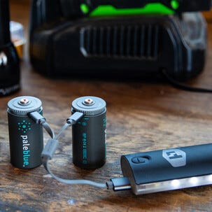 Pale Blue D laddningsbara batterier USB-C, 2-pack