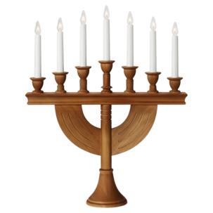 Markslöjd Torpa adventsljusstake trä 7 LED brunbets 53 cm