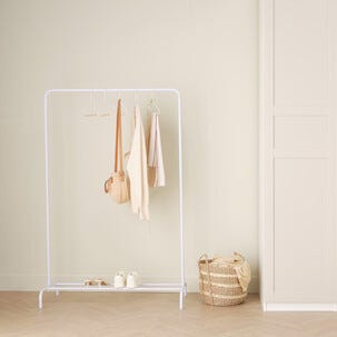 Klesstativ med skohylle, 99 x 44 x 154 cm