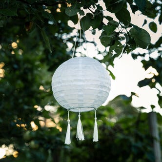 Northlight solcellelykt rislampe, hvit