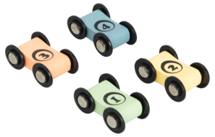 Kulebane i tre med biler, fra 18 måneder