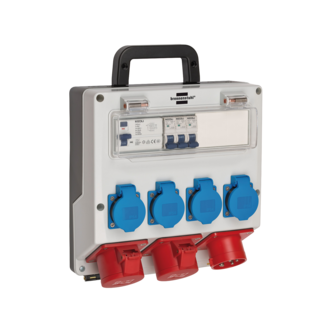 Brennenstuhl byggcentral med jordfelsbrytare, portabel, IP44