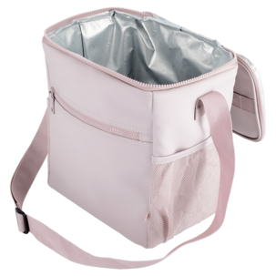 Mjuk kylväska med handtag och axelrem, rosa, 9 l
