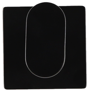 Enkel selvheftende baderomskrok, svart