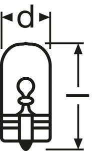 Auton polttimo Osram W2.1x9.5D, W5W