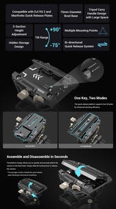 SmallRig AD-01 videostativ med Fluid Head