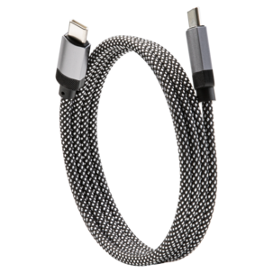 Kangaspäällysteinen USB-C - USB-C Latausjohto 1 m, magneettinen