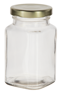 Glasskrukke med skrulokk, 4 stk.