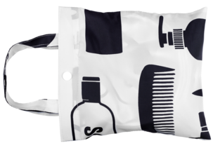 Tvättkorg svart/vit