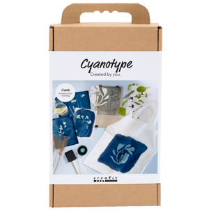 Creativ Company hobbysett tekstiltrykk cyanotypi