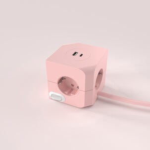 Cube Jatkojohto kuutio, USB-A, USB-C ja virtakytkin