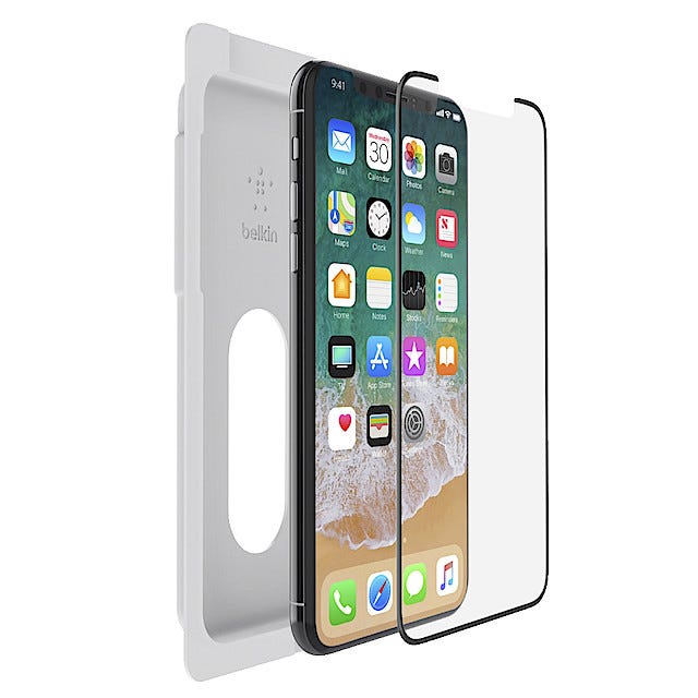 Skärmskydd i glas för iPhone X/XS, Belkin Screenforce