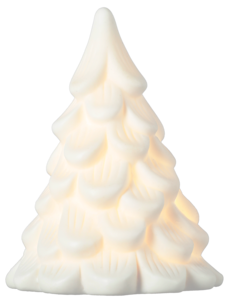 Minigran i keramik med LED-belysning