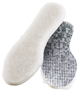 Isolerande iläggssulor aluminium/ull, klippbara, 1 par