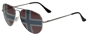 Solbriller med flagg